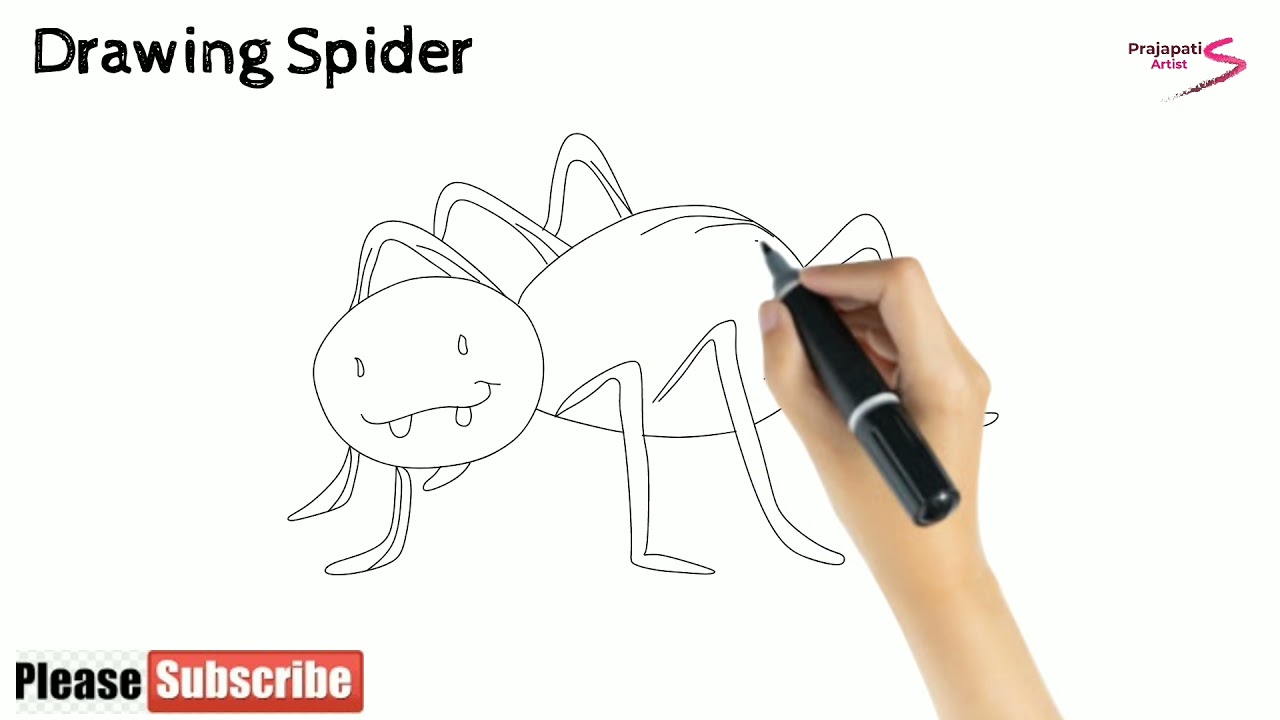 How to draw spider | drawing spider | spider drawing