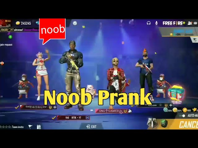 Noob Prank with hot random girl by hritik420 gamers|| noob Prank like badge 99✓
