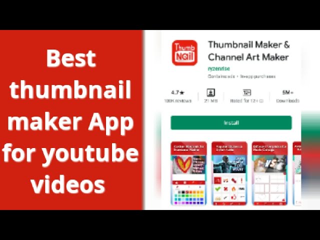 How To create a you tube thumbnail  on Android  ???