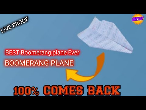 How to make BEST BOOMERANG PLANE [ 100% COMING BACK]