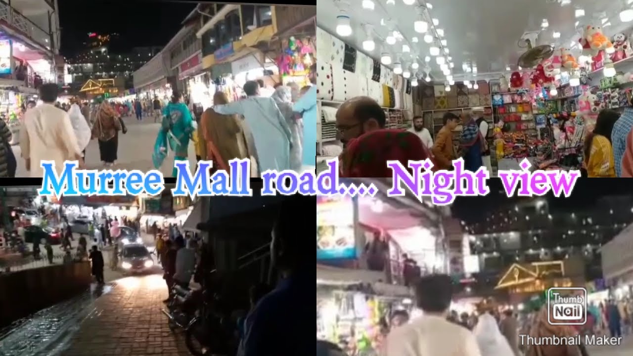 Murree Mall road |Night view