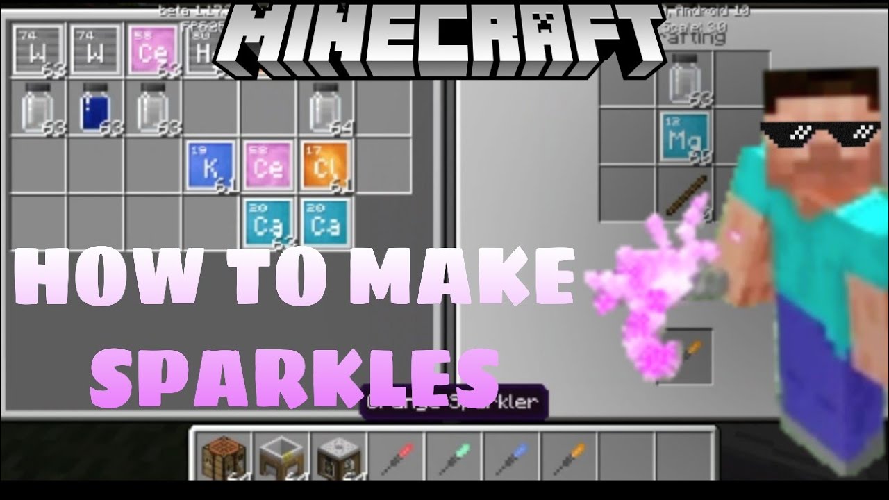How to make sparkle in Minecraft
