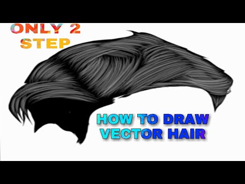 How to draw vector art hair step by step in infinite design full details
