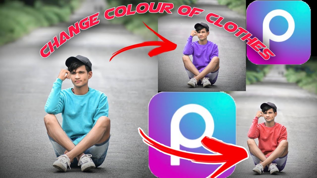 PicsArt-How to change the colour of clothes || PicsArt photo editing tutorial ||