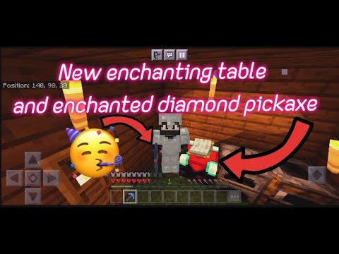 Finally, I maked enchantment table and got diamond enchanted pickaxe. Minecraft (Part 4).