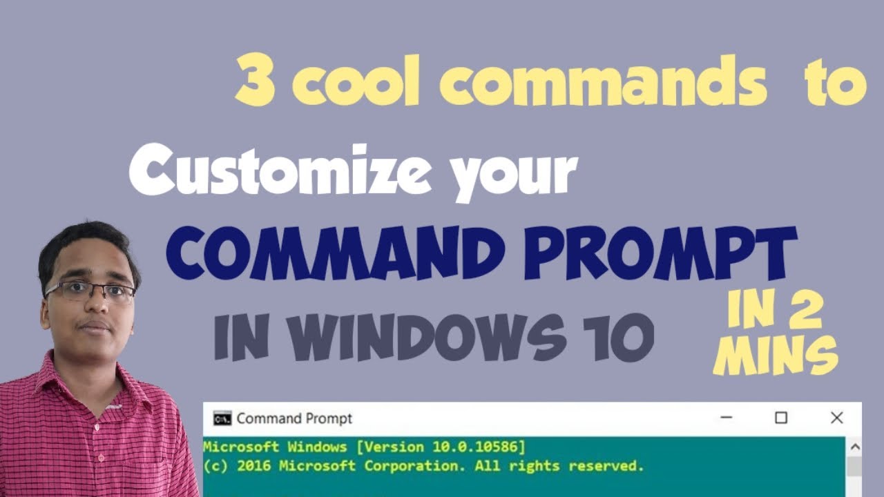 Customize your Command Prompt in 2 mins with 3 cool commands|| Yellow Tech Mahesh || Windows 10