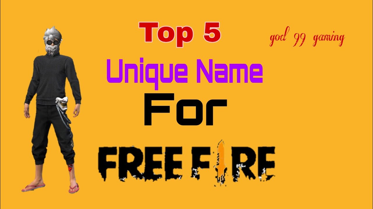 Top 5 nickname for free fire stylish?god 99 gaming