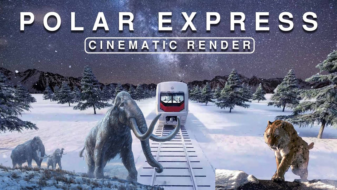 Cinematic Render of Polar Express- Crashing through the snow (Winter edition)