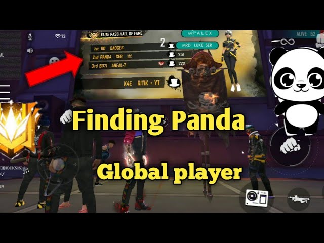 Finding Panda , my friend on free fire all global players in my lobby all youtubers in my lobby√