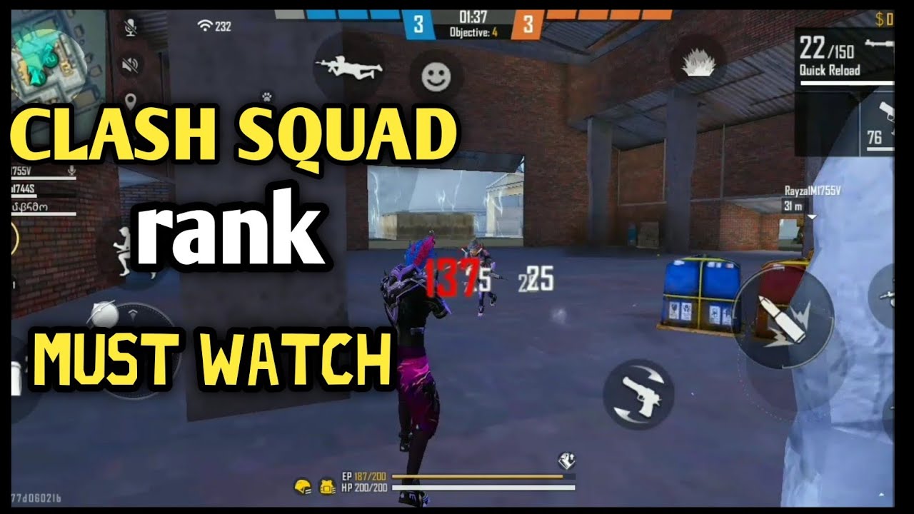 PLAYING CLASH SQUAD RANK MATCH IN FREE FIRE ? MUST WATCH GAMER BOY UNIQUE GAMER