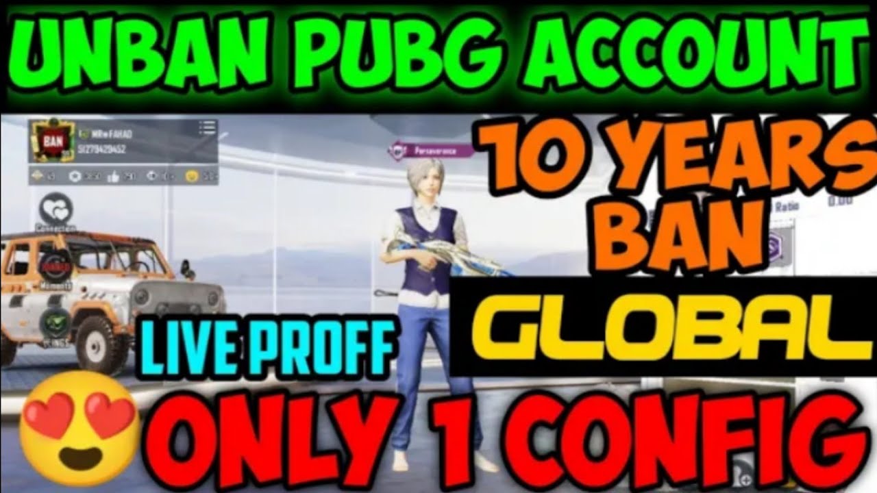 how to unban pugb mobile account unban account 10year ban