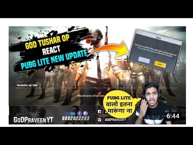 God tushar op react Beta pubg Lite new update video on my channel pubg mobile lite update