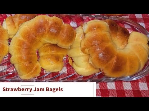 Strawberry Jam Bagels Recipe | Chocolate and Butter Filling | Bagels Recipe By Cook With Sumara |
