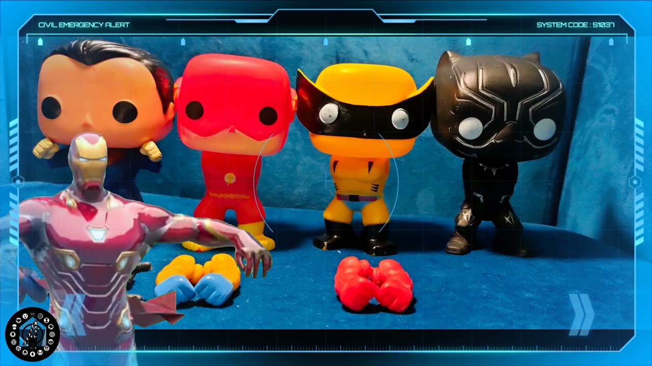 wrong arms Top superheroes Funko pop captain America flash wolverine black panther
