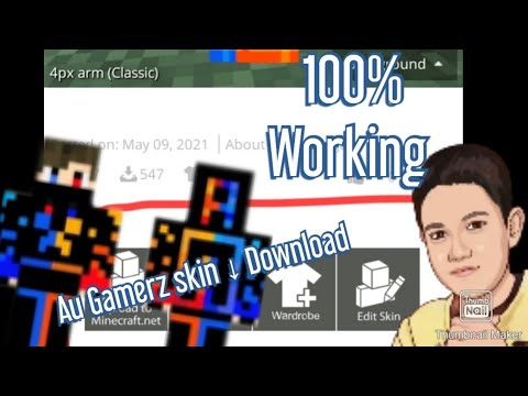 How to Download a Au Gamerz skin||Minecraft