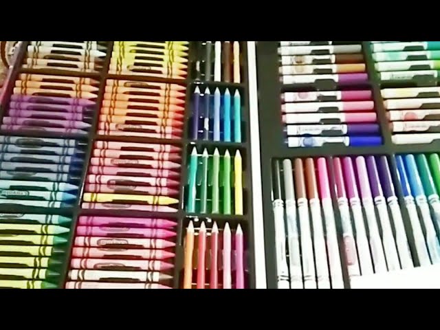 Best learning video for crayons surprise colors with beautiful sunset using wax crayon || craft idea