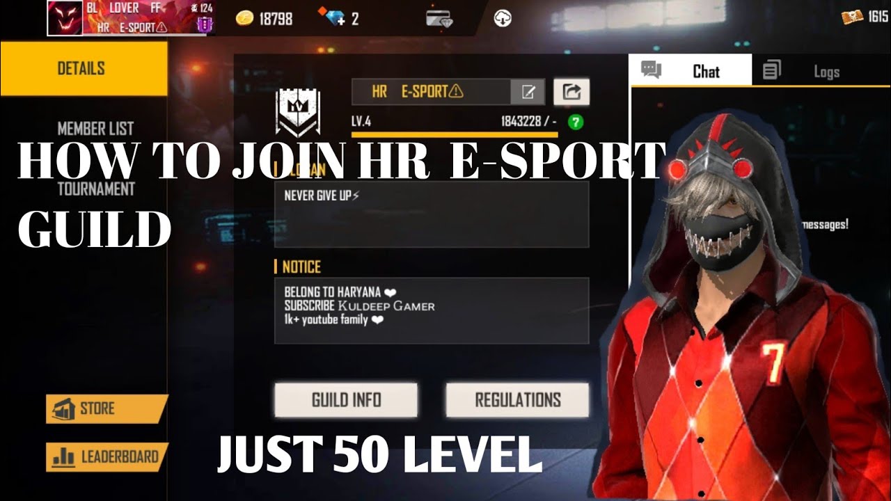 HOW TO JOIN HR  E-SPORT GUILD || GARENA FREE FIRE