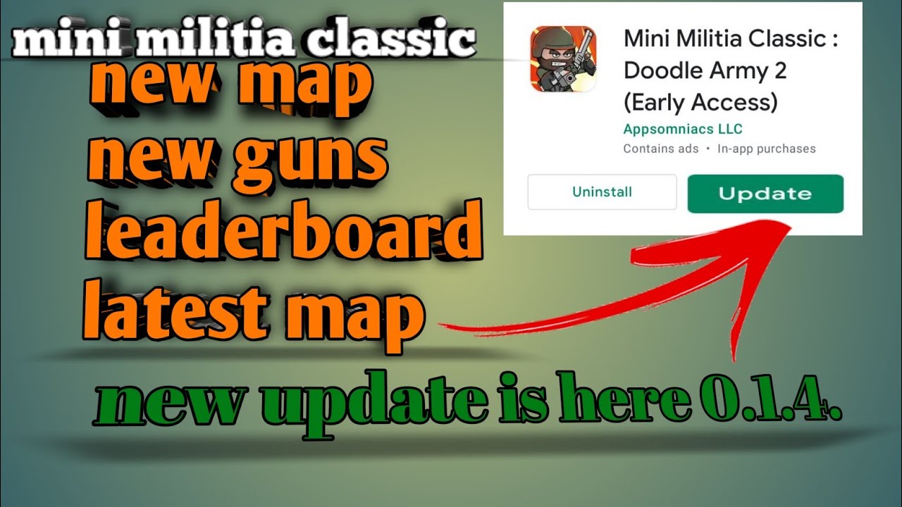Mini militia classic new update is here 0.1.4/new map/New gun and/much more