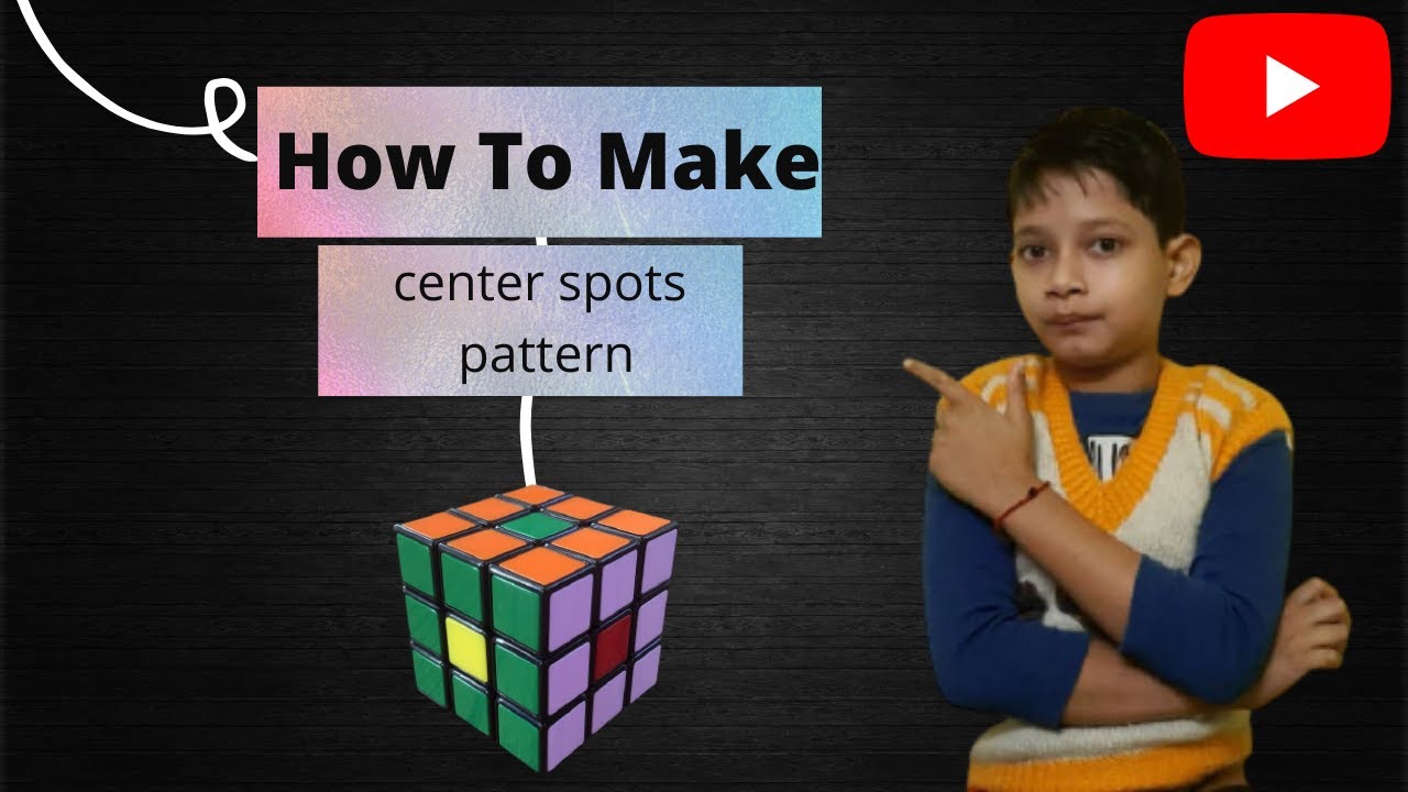 how to make center spots pattern in a 3x3 cube | #shorts