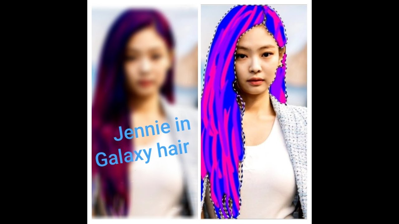 Jennie with galaxy hair !!!