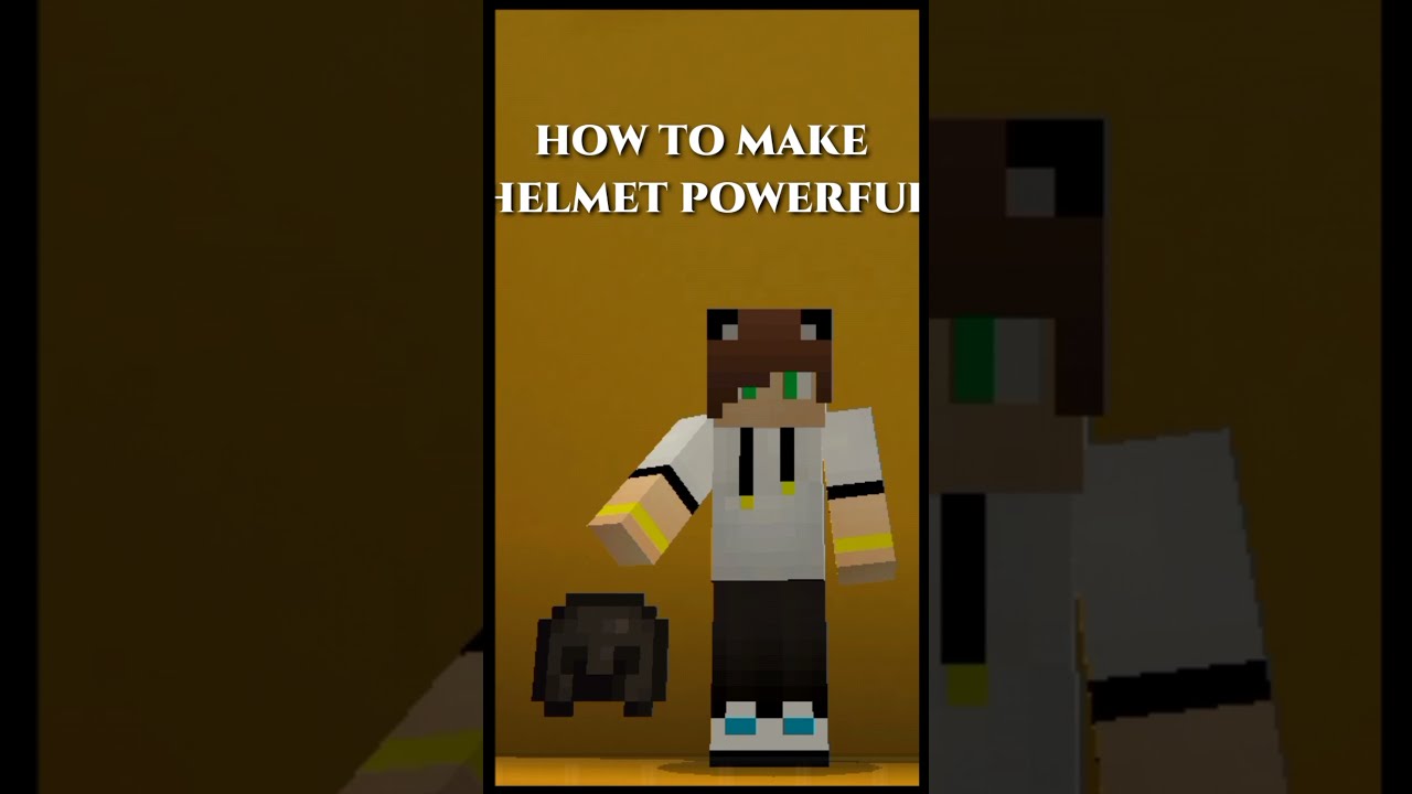 How to make helmet powerful | minecraft | shorts❤️