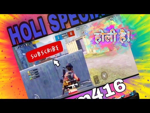 ??Holi special in pubg mobile tdm me only m416❤️?/happy holi.