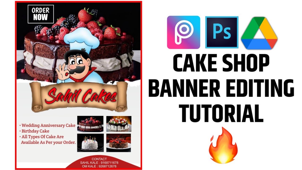Cake Shop Banner Editing || Cake Shop Banner Editing in Picsart 2021