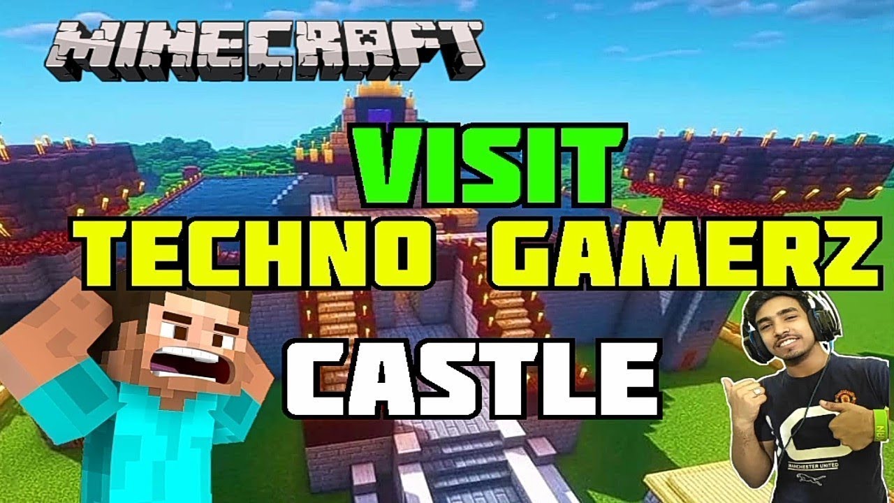 VISITING TECHNO GAMERZ CASTLE / MINECRAFT .