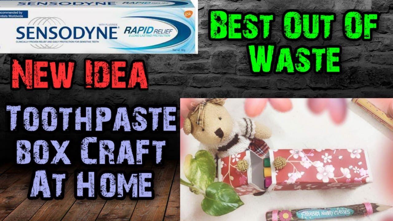 #DIYpencilboxcraft  How to make pencil box from Toothpaste box | Best out of waste craft | #DIY