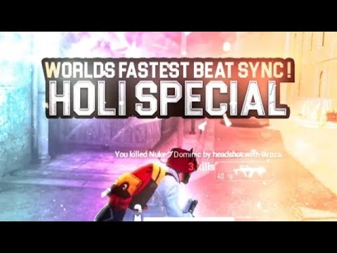 HOLI Special : World's Fastest Beat Sync Montage Ever Part 2 | #AKROCKYYT Roar to 100