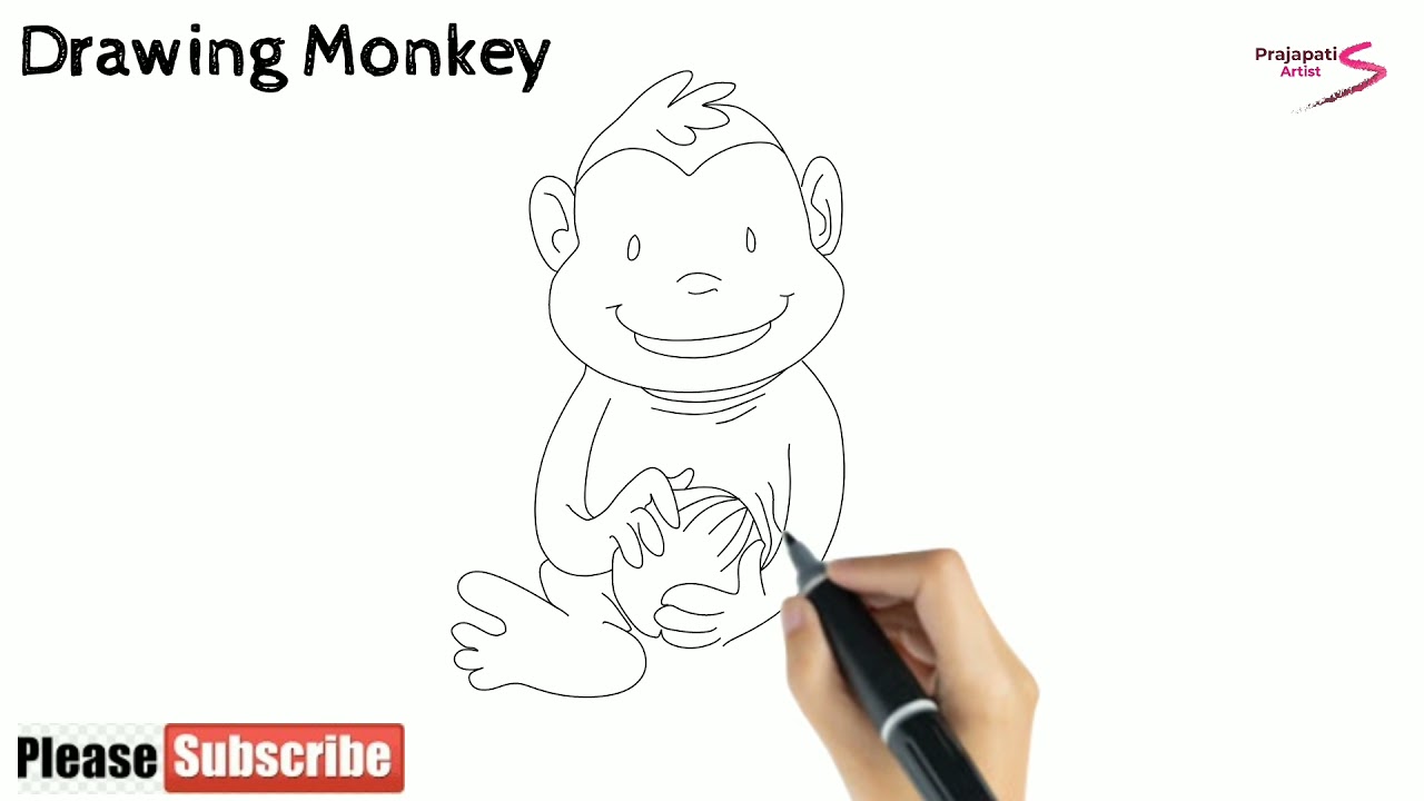 How to draw monkey | monkey drawing | drawing monkey