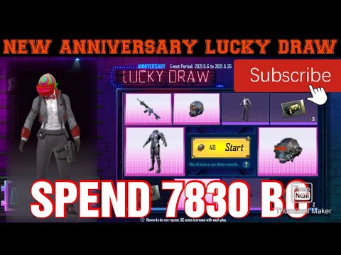 PUBG MOBILE LITE-NEW ANNIVERSARY LUCKY DRAW EVENT | SPEND 7830 BC | THE Ãrtificial Gamer|