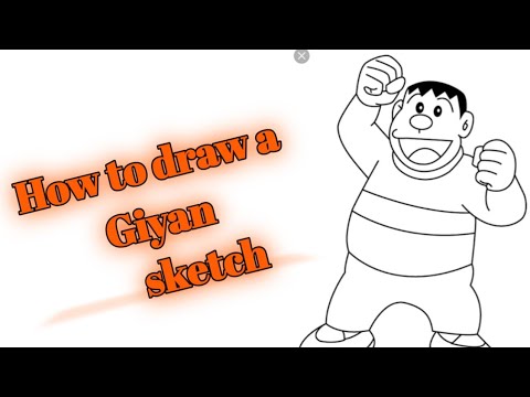 How to Draw a GIYAN Sketch from DOREMON #doremon #nobita #giyan @episode