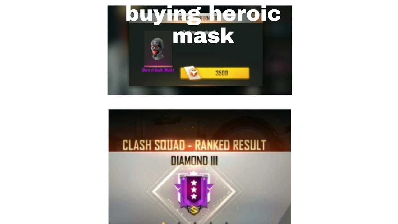 I am on heroic buying Rank token mask