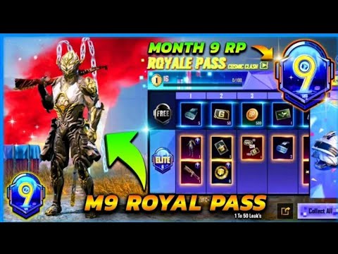M9 Royal pass Pubg/BGMI /month 9 royal pass /m9 royal pass/ bgmi m9 royal pass 1 to 50 all rewards ?