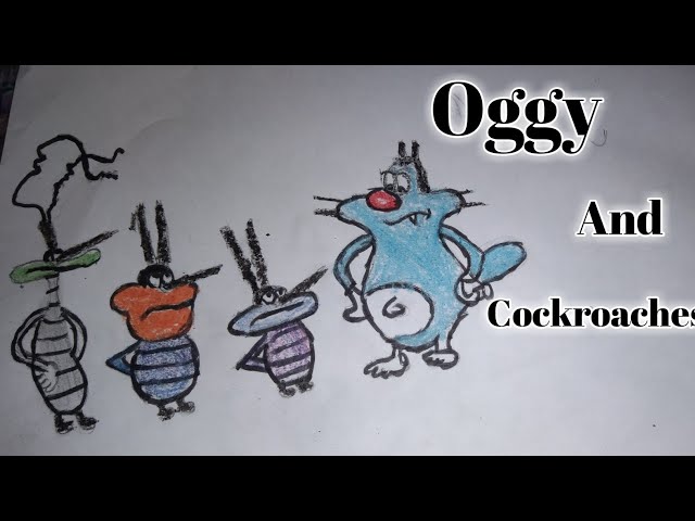 How to Draw Oggy and Cockroaches|Oggy,Deedee,Joey and Marky Easy Drawing
