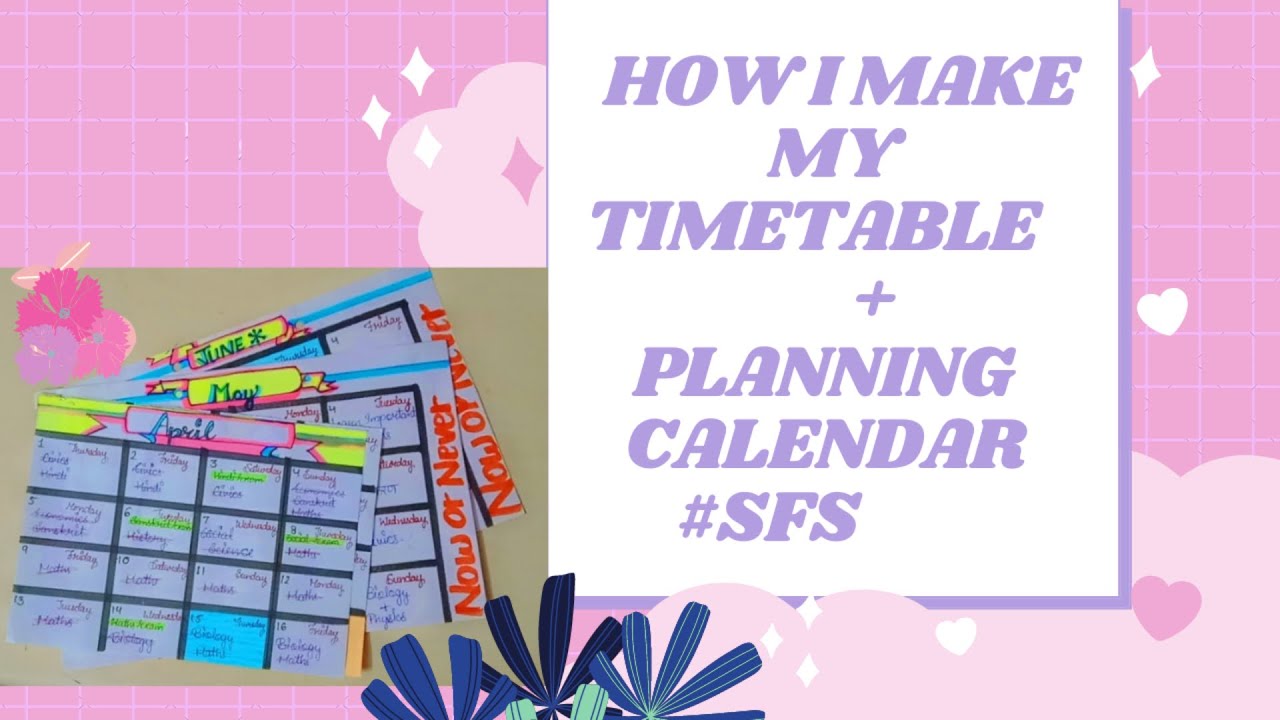 How to make timetable+planning calendar in just 5 minutes ?✍️♥️ | CBSE class 10th grader?