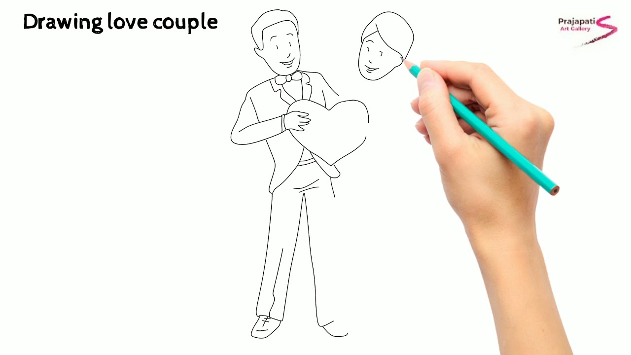 drawing love couple | how to draw love couple | how to draw love couple step by step
