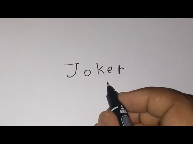 How to turn Word 'Joker' into the Heth Ledger Joker.
