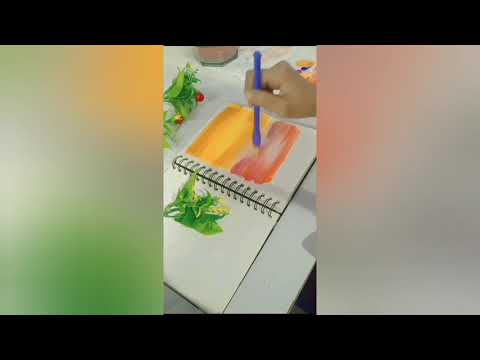 sunset scenery ??how to paint step by step for beginners acrylic painting easy to make it