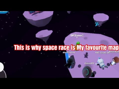 Why  space race map is My favourite in stumble guys.