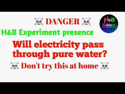 Will electricity pass through pure water?