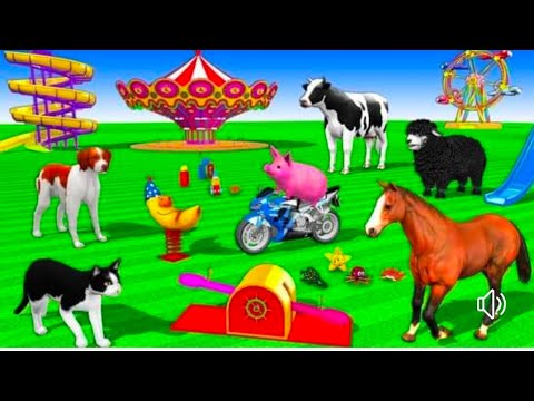 Domestic Animals Outdoor Playground For Kids - Cartoons For Children