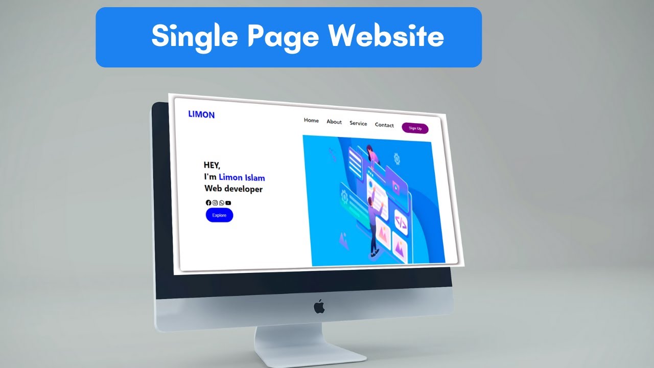How to create single portfolio Website