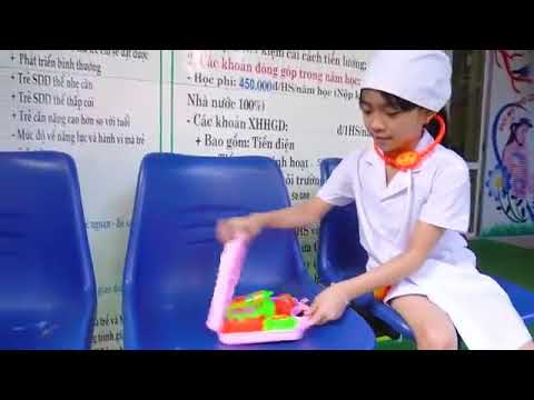 Indoor playground for kids pretend play with LaLa Kids TV doctor - Funny Video for children