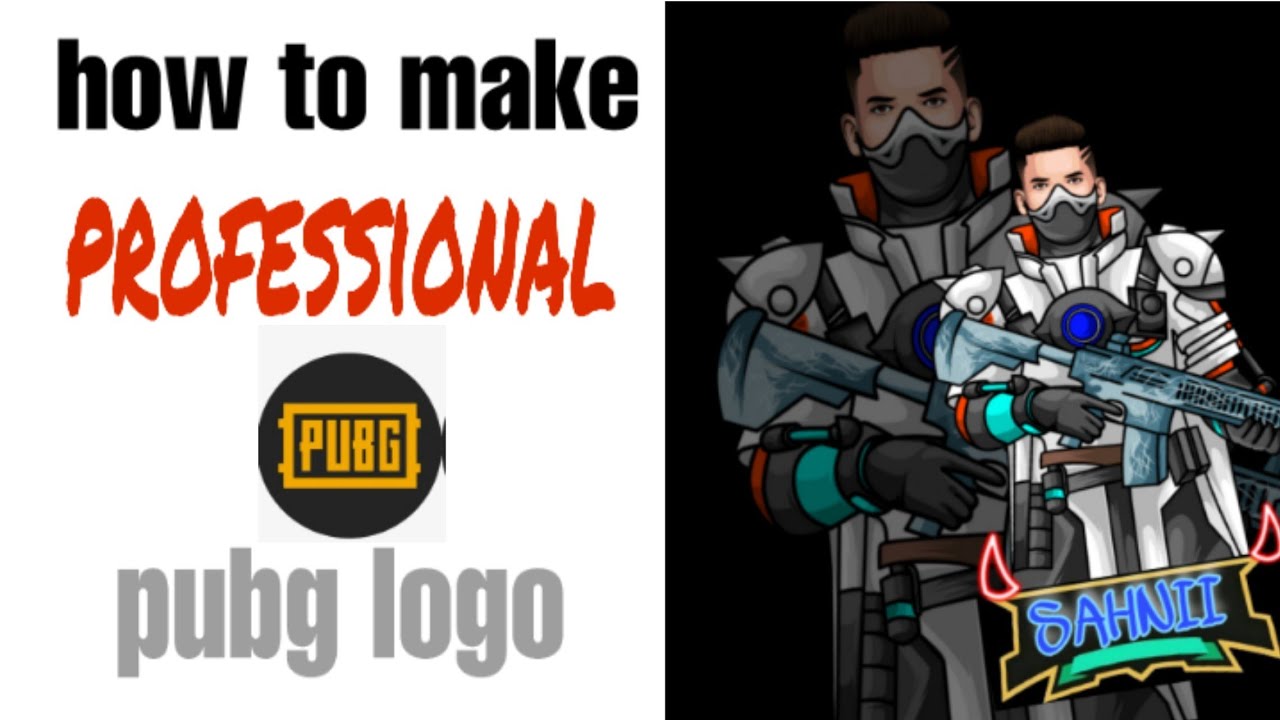 pubg professional logo easily