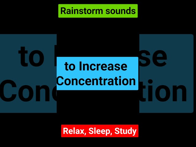 Rainstorm with Gentle Stream Sounds | White Noise to Relax Sleep Study #shorts