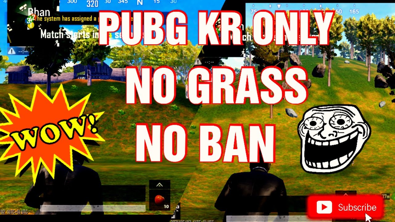 PUBG MOBILE KR HOW TO REMOVE GRASS | Pubg kr NO Grass File No Ban
