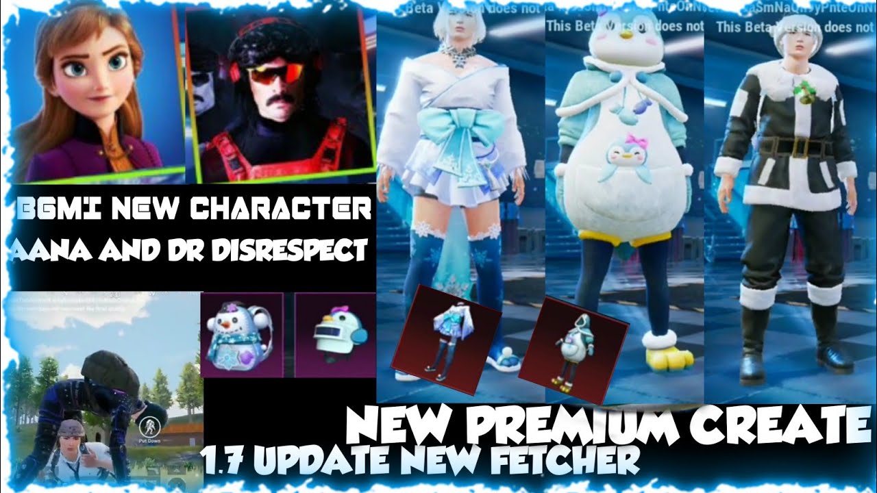 BGMI NEW CHARACTER,S  AANA AND DR DISRESPECT AND NEXT PREMIUM. CRATES ???