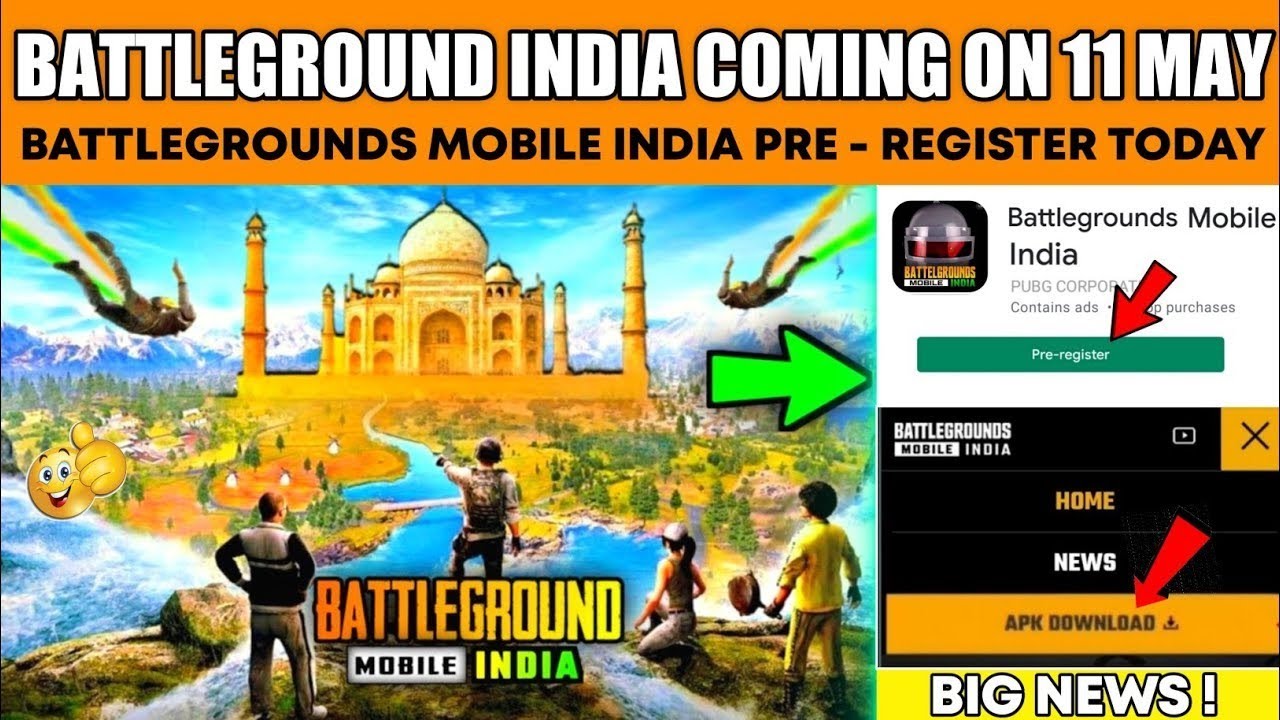 फिर खुशखबरी ? BATTLEGROUNDS MOBILE INDIA COMING ON 11 MAY ! PUBG MOBILE INDIA PRE - REGISTER TODAY
